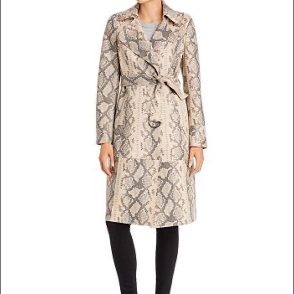 Sunset + Spring Snake Print Trench Coat